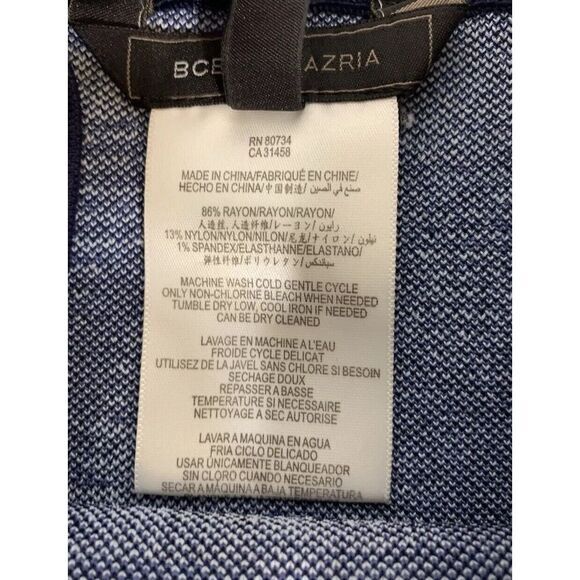 BCBG Maxazria Bandage Simone Skirt Blue White Pattern‎ Stretchy Mini XXS - Picture 5 of 6